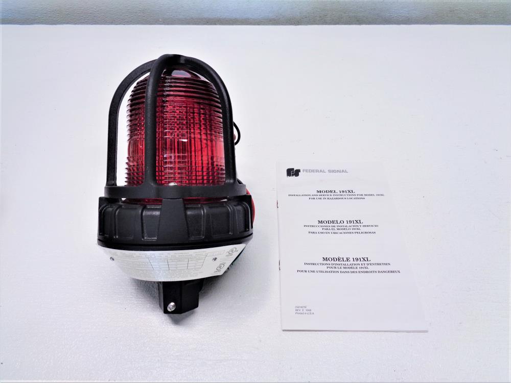 Federal Signal Red LED Light 24V for Hazardous Locations 191XL